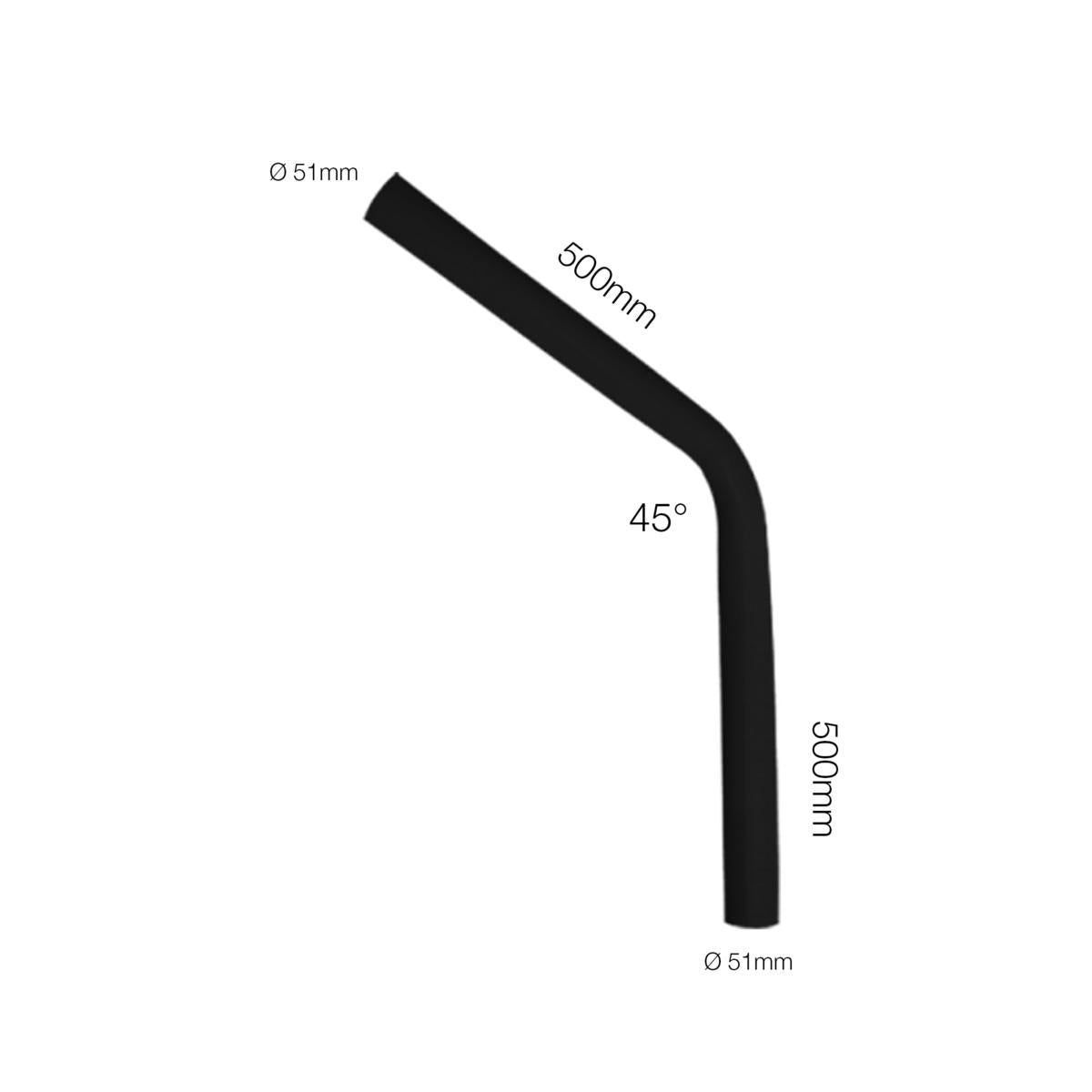 Curva 45°Manitor id.51mm l.500mm