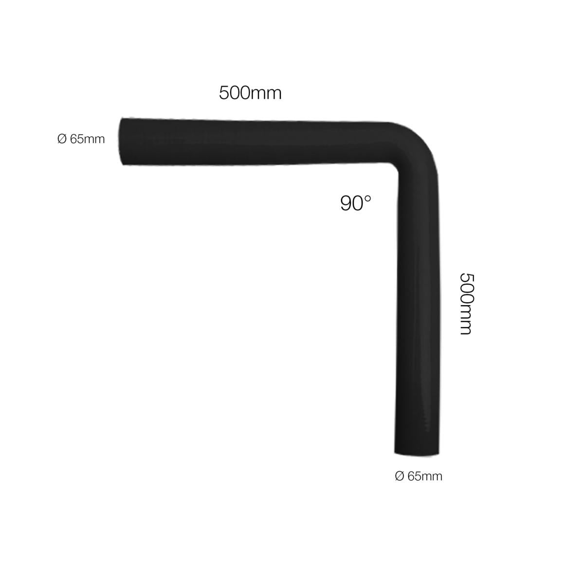 Curva 90°Manitor id.65mm l.500mm