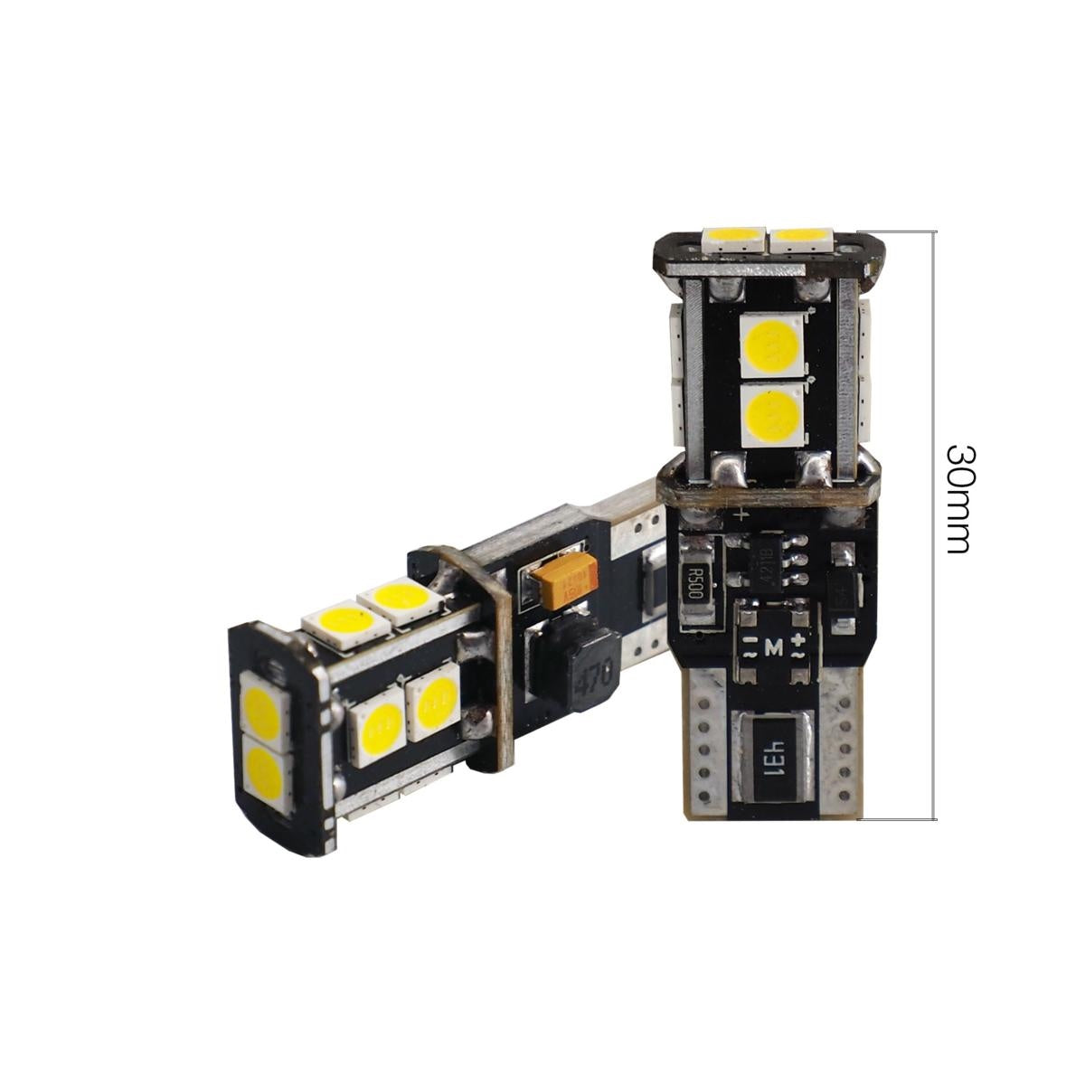 Lampadine led T10 W5W canbus no polarity 10 led