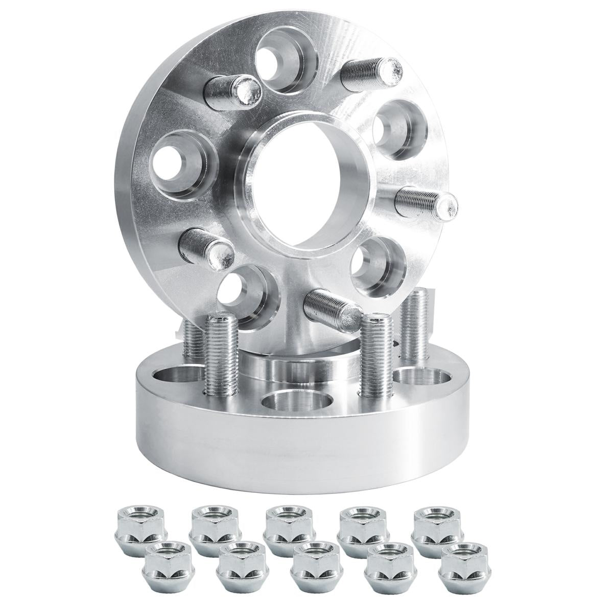 2 distanziali ruota 30mm 5x108 con bulloneria centraggio 63,4