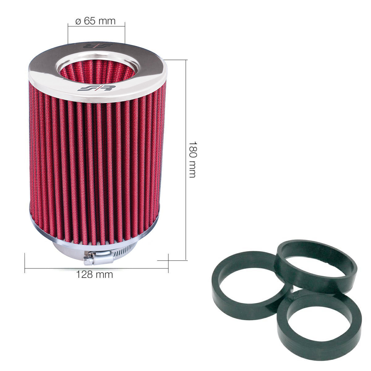 Filtro biconico cotone rosso
