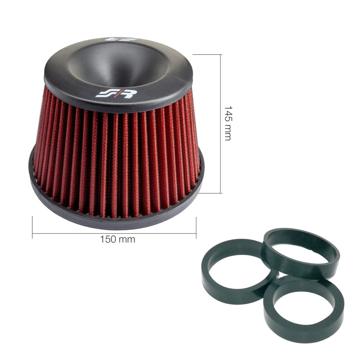 Filtro conico cotone rosso Black Top