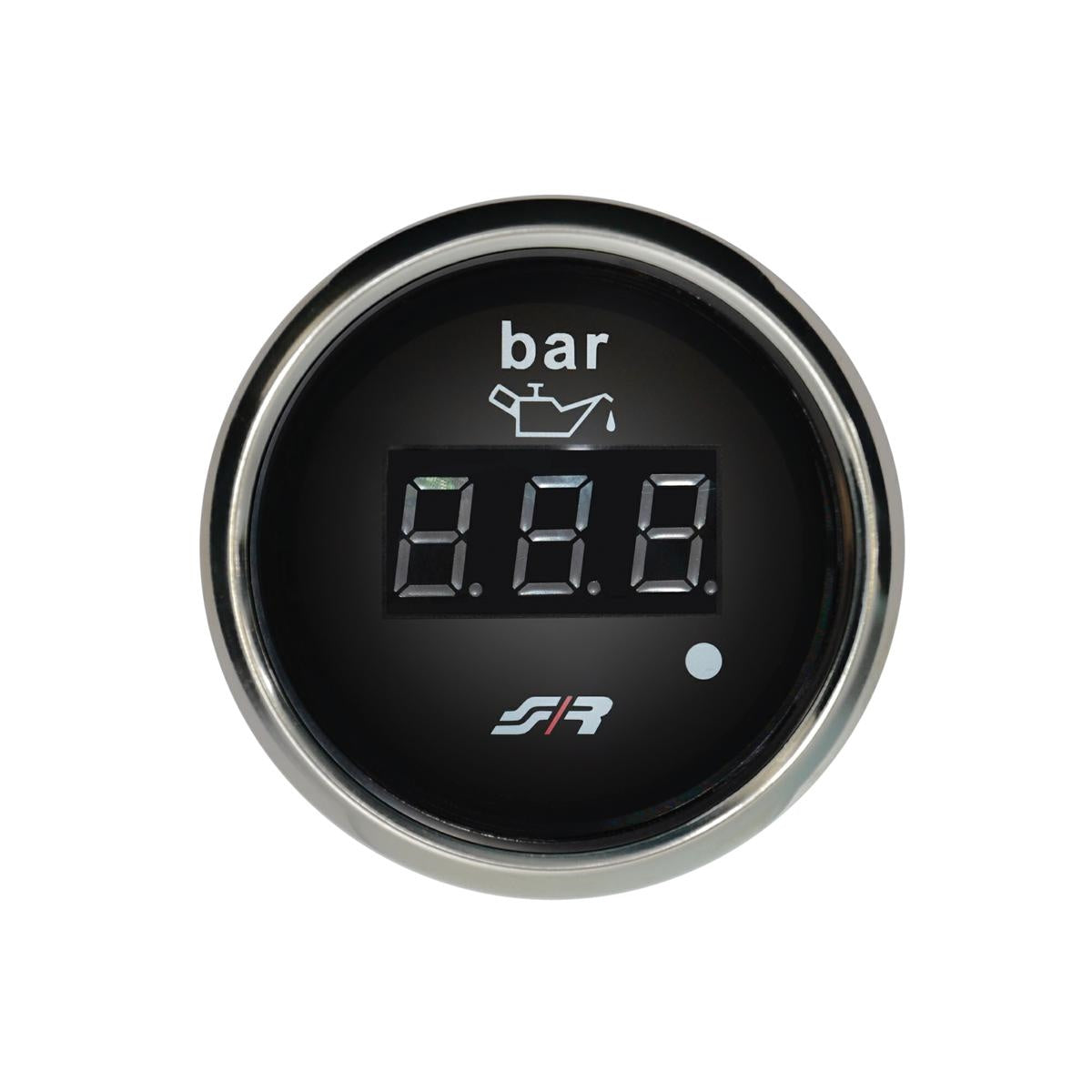 Manometro pressione olio digitale Chrome rim line