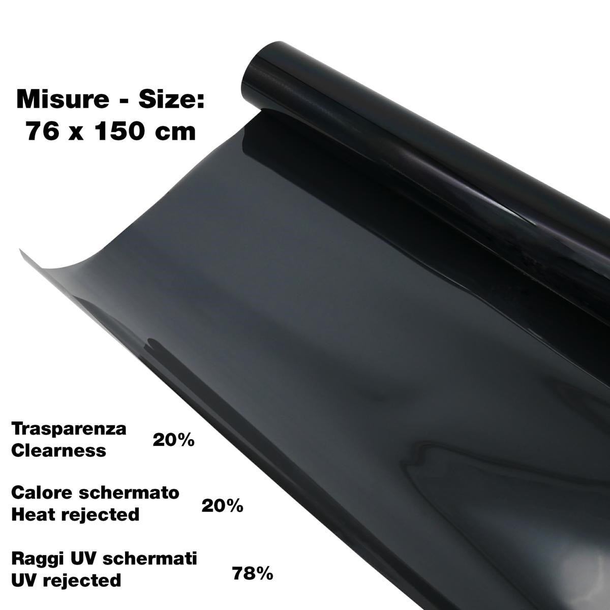 Pellicola vetri Medium Black 76x150 cm