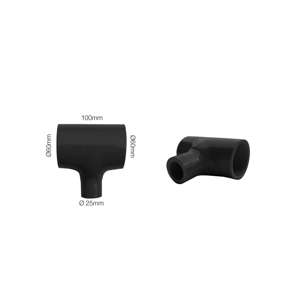 Manicotto a T Manitor l.100mm/25mm id.60mm