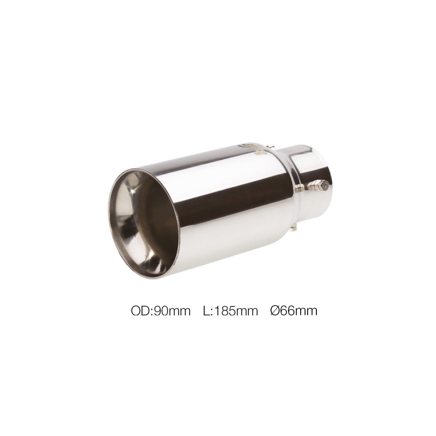 Terminale rotondo id 66mm acciaio inox