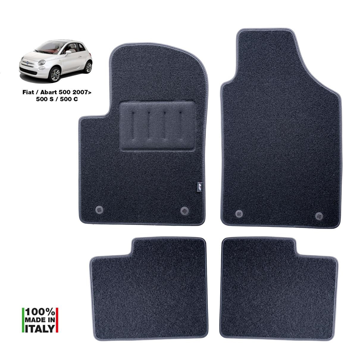 Kit tappetini su misura Fiat 500/ Abarth