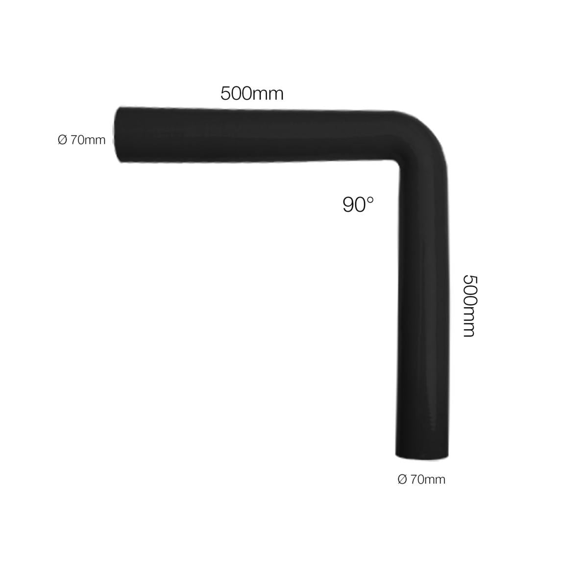 Curva 90°Manitor id.70mm l.500mm