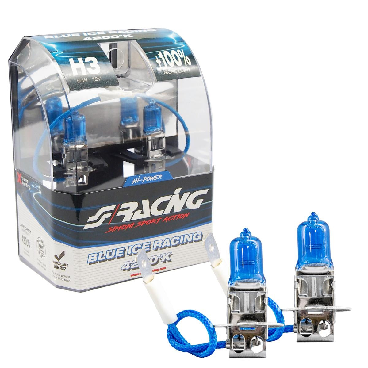 Lampadine alogene H3 Blue Ice Racing