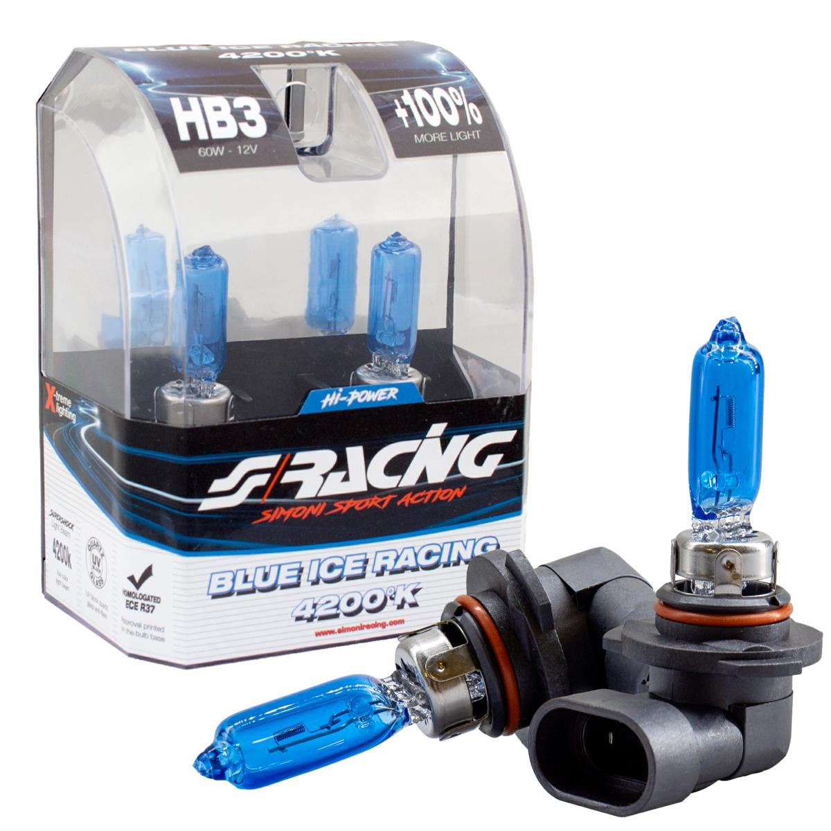 Lampadine alogene HB3 9005 Blue Ice Racing