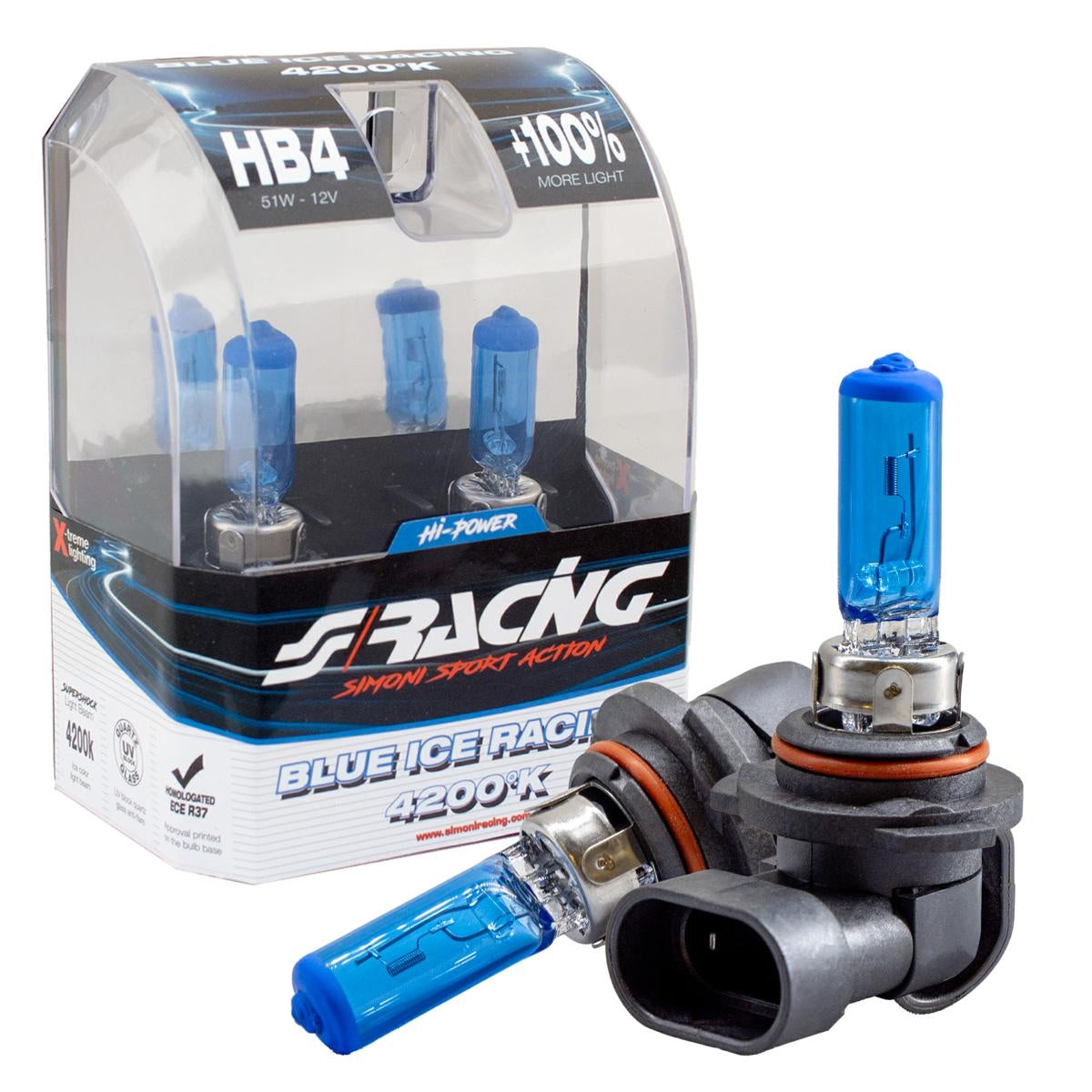 Lampadine alogene HB4 9006 Blue Ice Racing