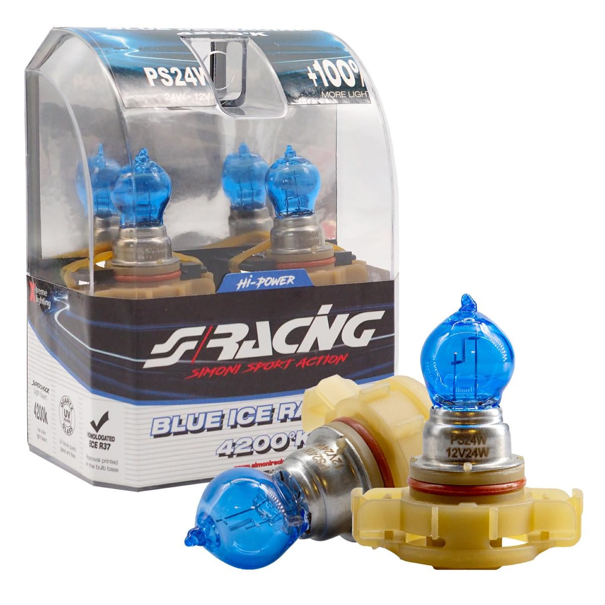 Lampadine alogene PS24W Blue Ice Racing