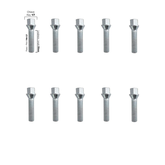 10 bulloni ch.17 141.5 l.55mm