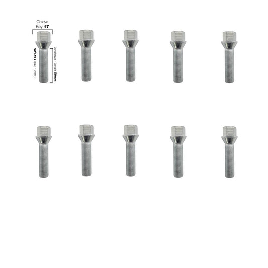 10 bulloni ch.17 14x1.25 l.50mm