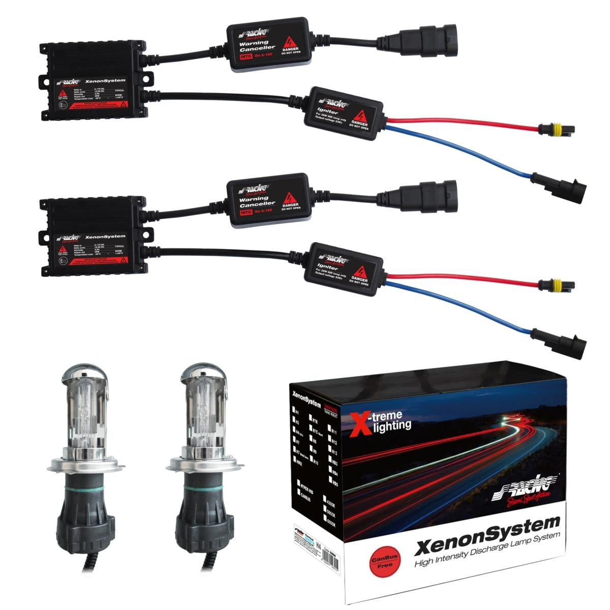 H4 Kit Xenon Canbus Slim 6000°K