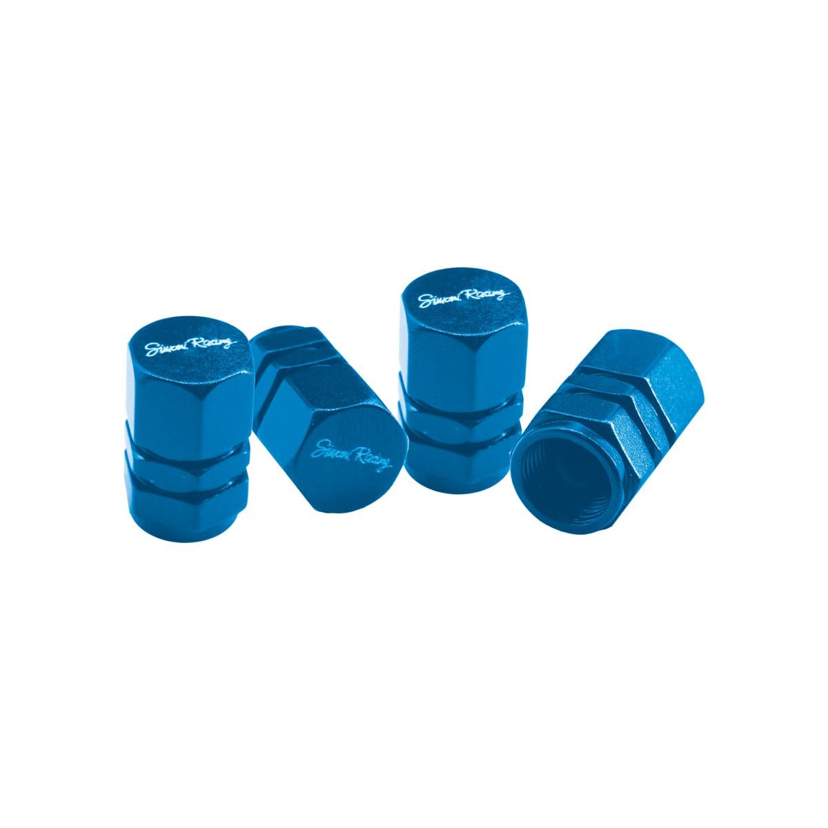 Cappucci valvola Hexagonal Blue