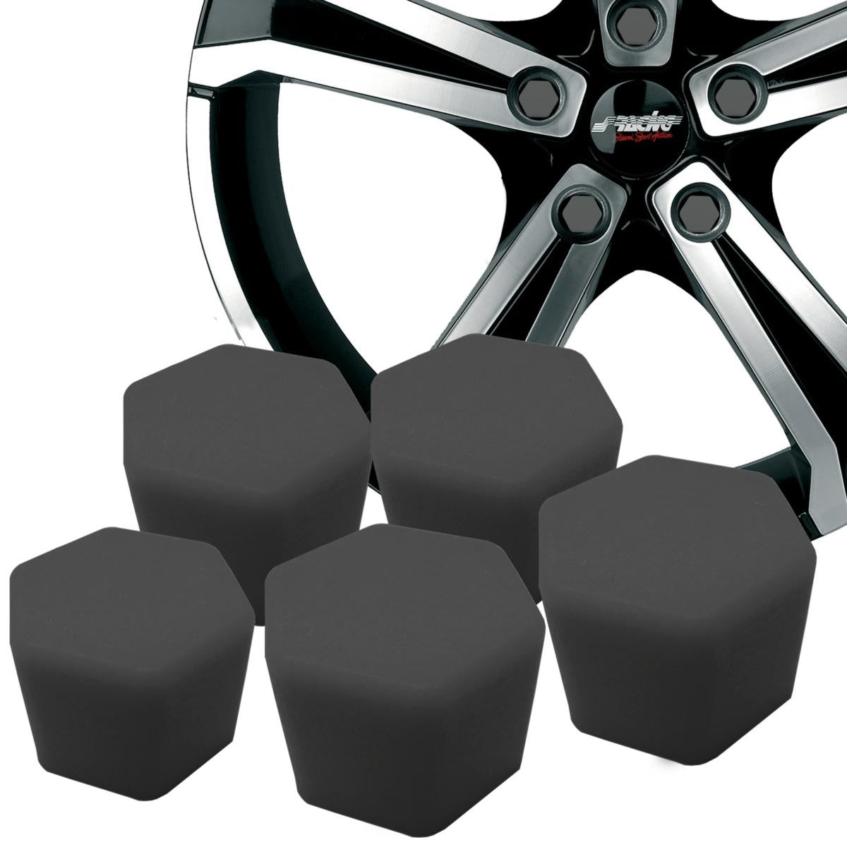 Copribulloni chiave 17 mm Soft Sil Black