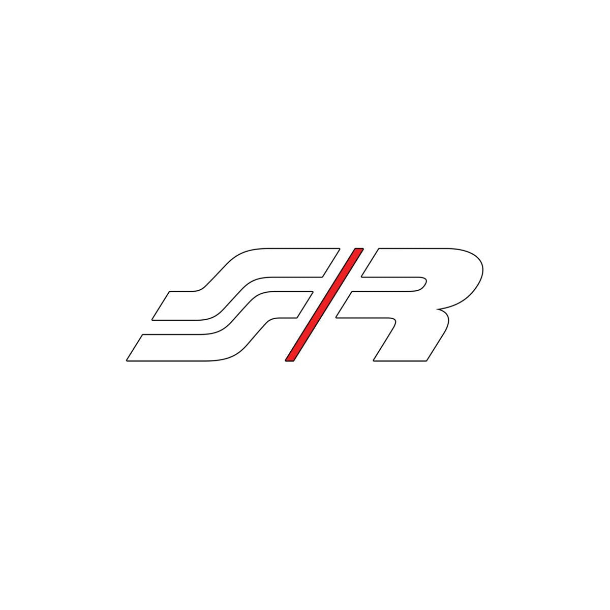 Adesivo prespaziato logo S/R 50X15 mm
