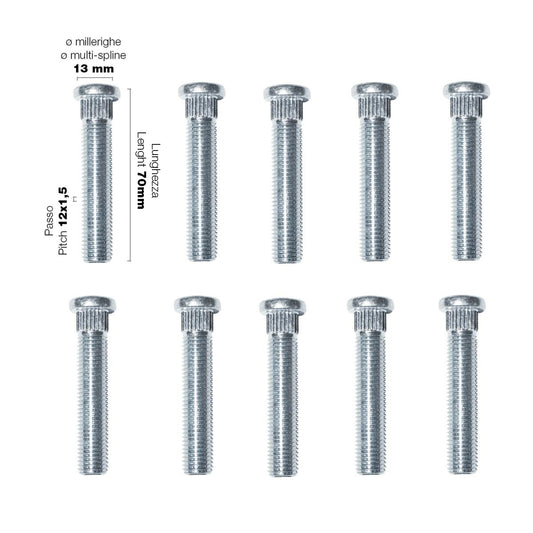 10 colonnette a piantaggio 12x1.5 l.70mm