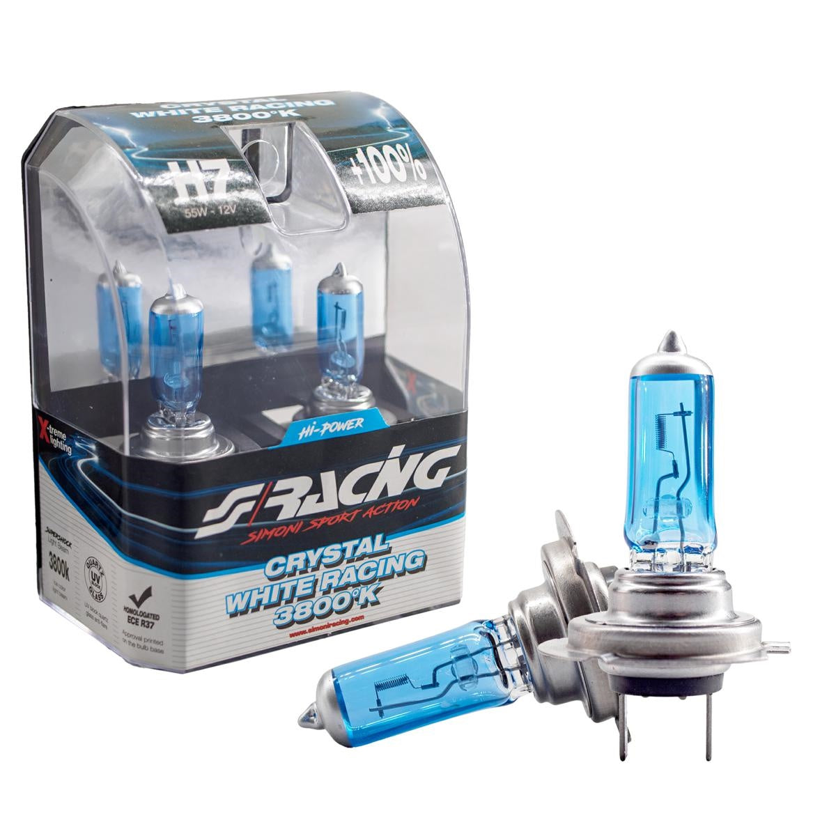 Lampadine alogene H7 Crystal White Racing