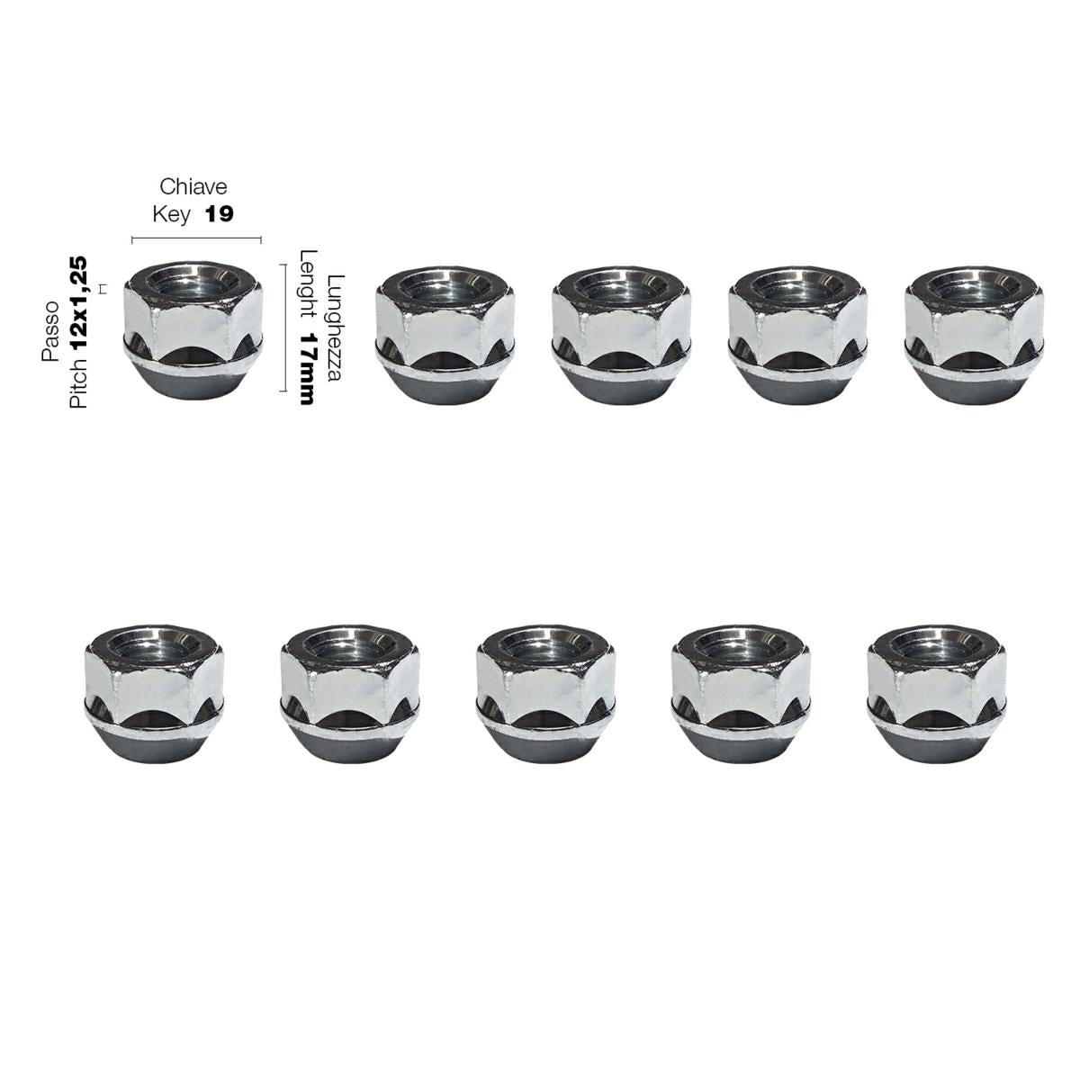 10 dadi ch.19 12x1.25 l.17mm
