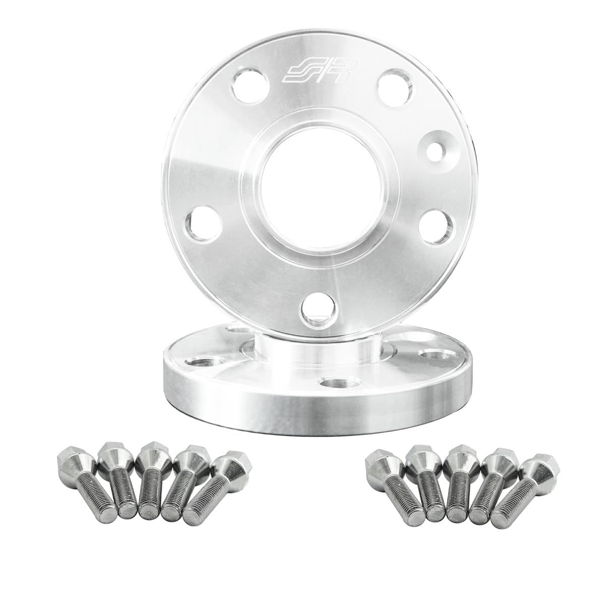 2 distanziali ruota 20mm 5x110 centraggio 65,1 con bulloneria