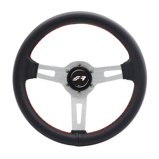 Volante classico Epoca - in pelle con cuciture rosse