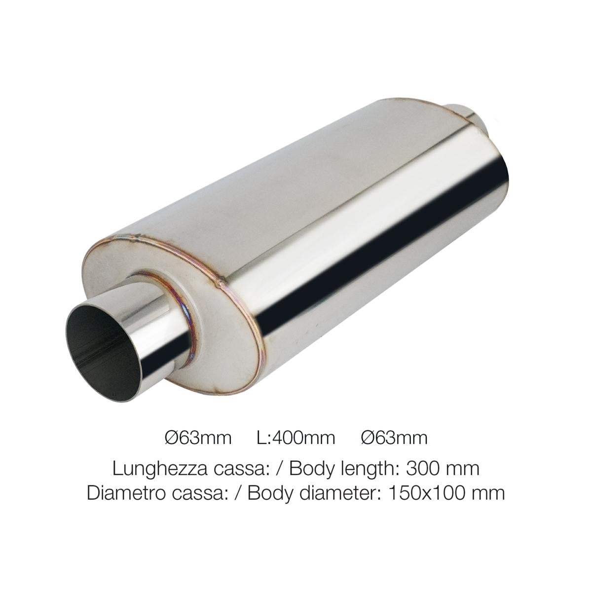 Silenziatore universale id 63mm