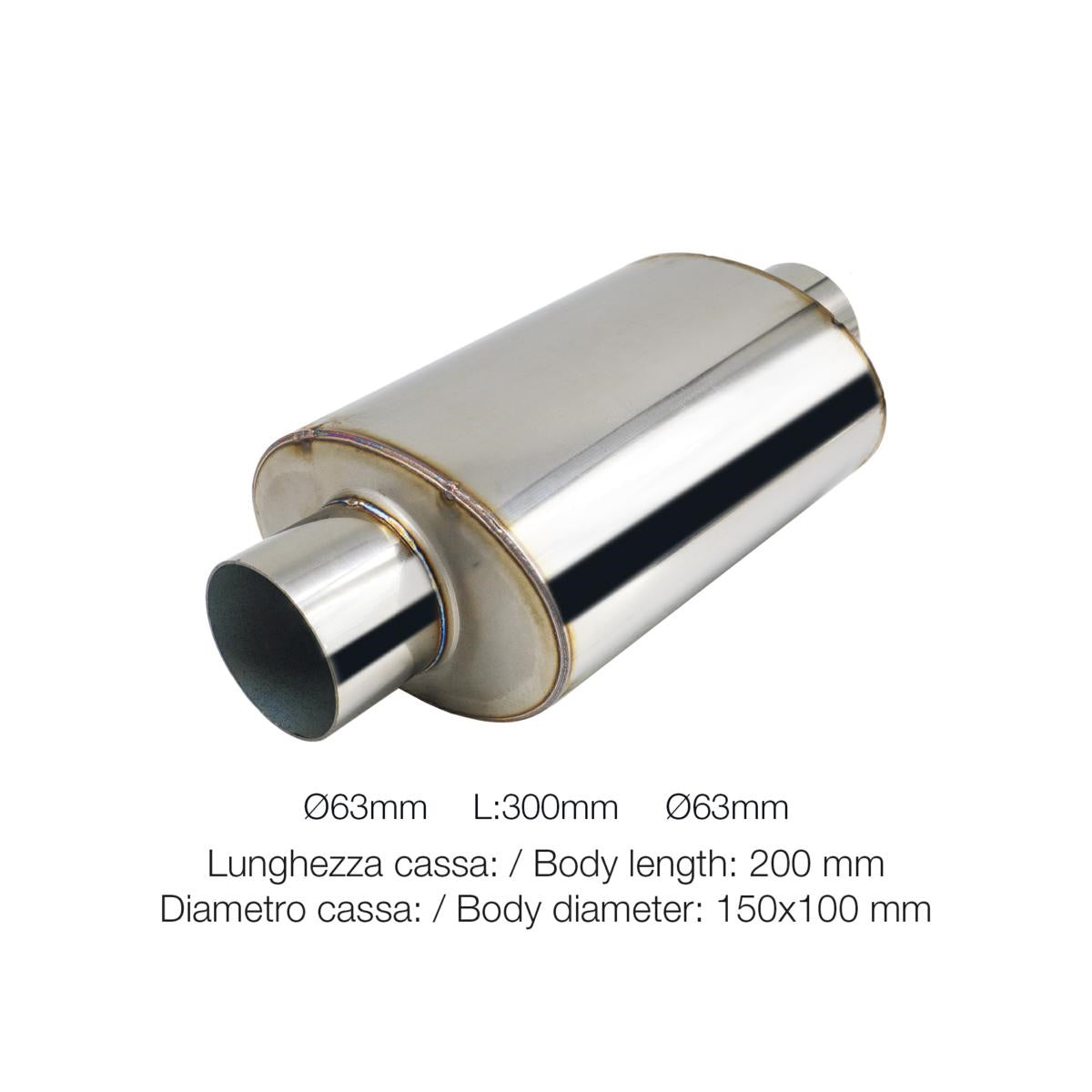 Silenziatore universale id 63mm