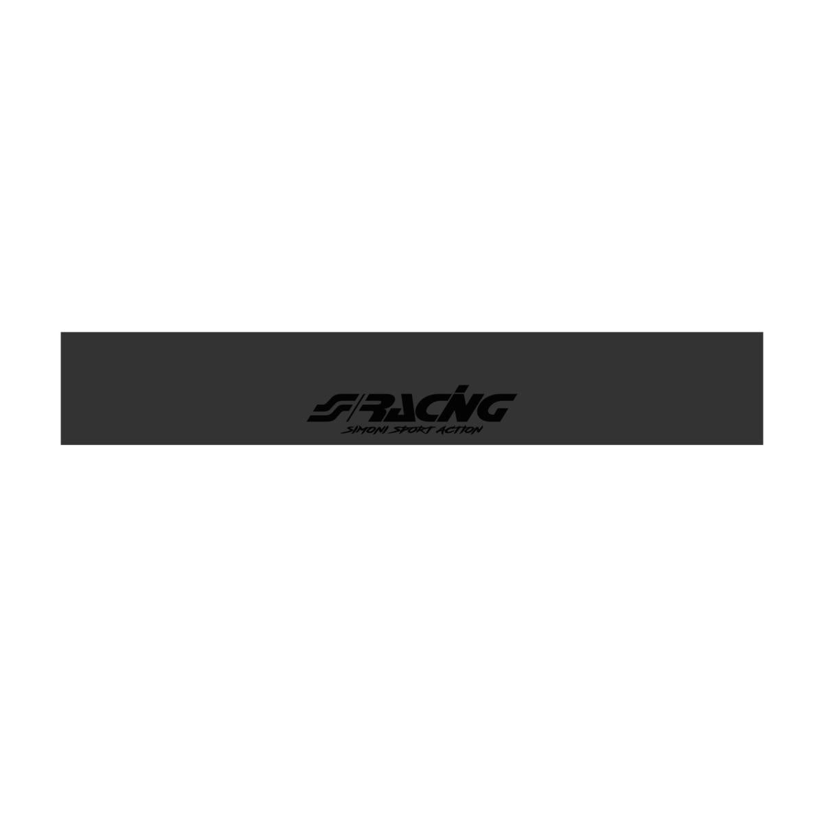 Fascia parasole nera opaca 150x24 cm