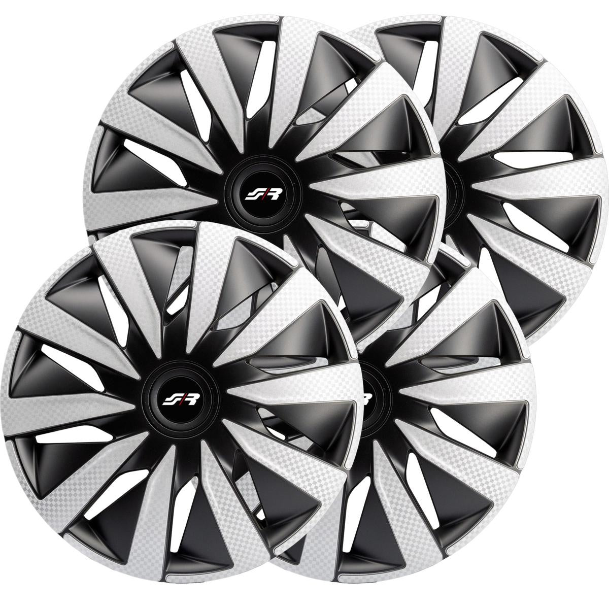 Kit copricerchi 15" Lazio Carbon Silver Black