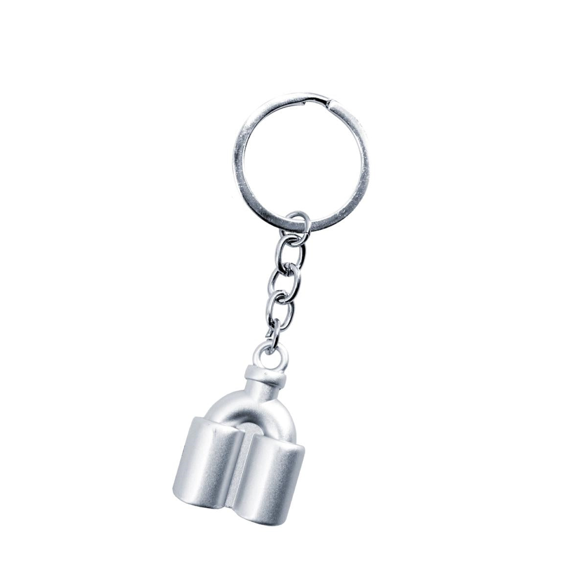 Portachiavi terminale doppio silver