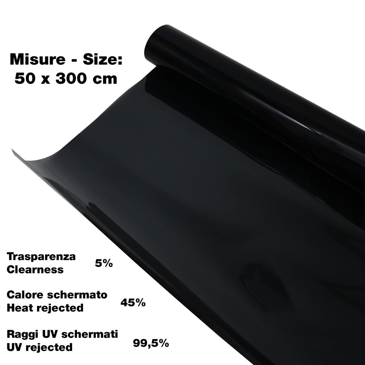 Pellicola vetri Black 50x300 cm