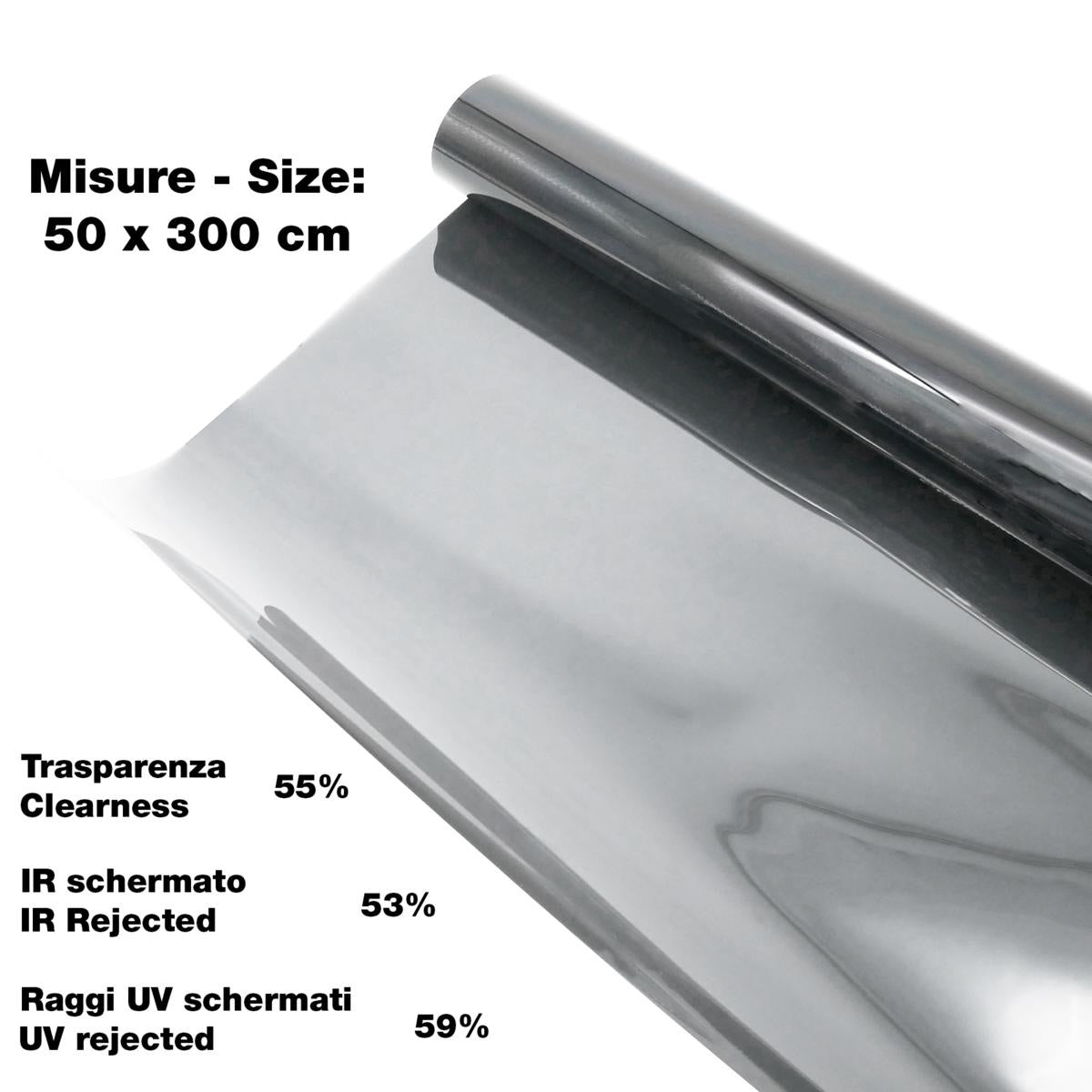 Pellicola vetri Light Black 50x300 cm