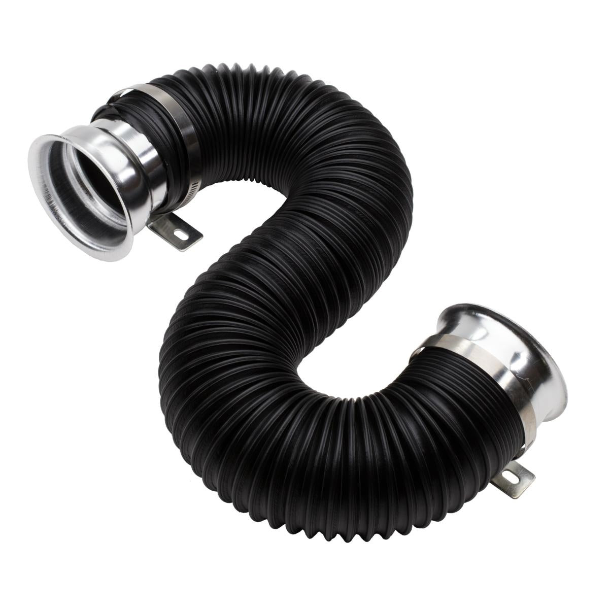Tubo di aspirazione nero raccordi silver diam.76mm