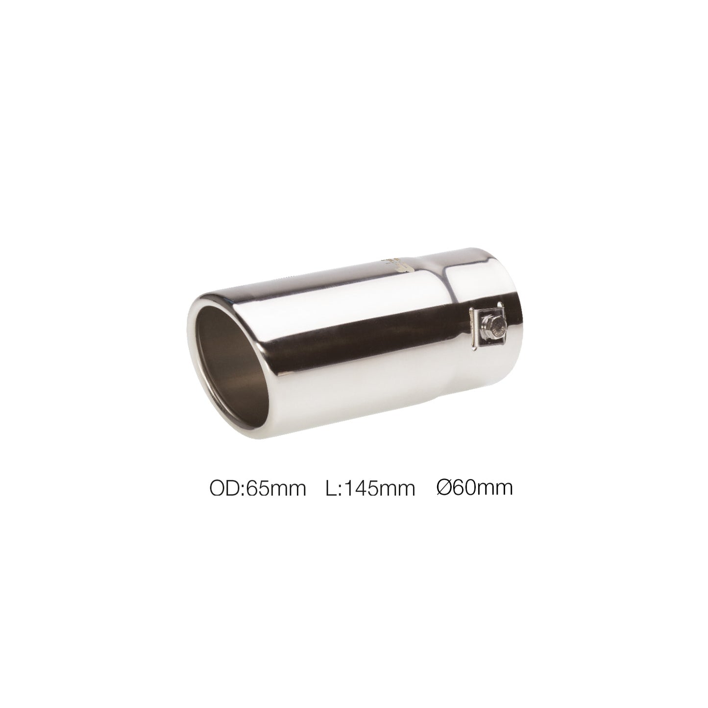 Terminale rotondo id 60mm inclinato acciaio inox