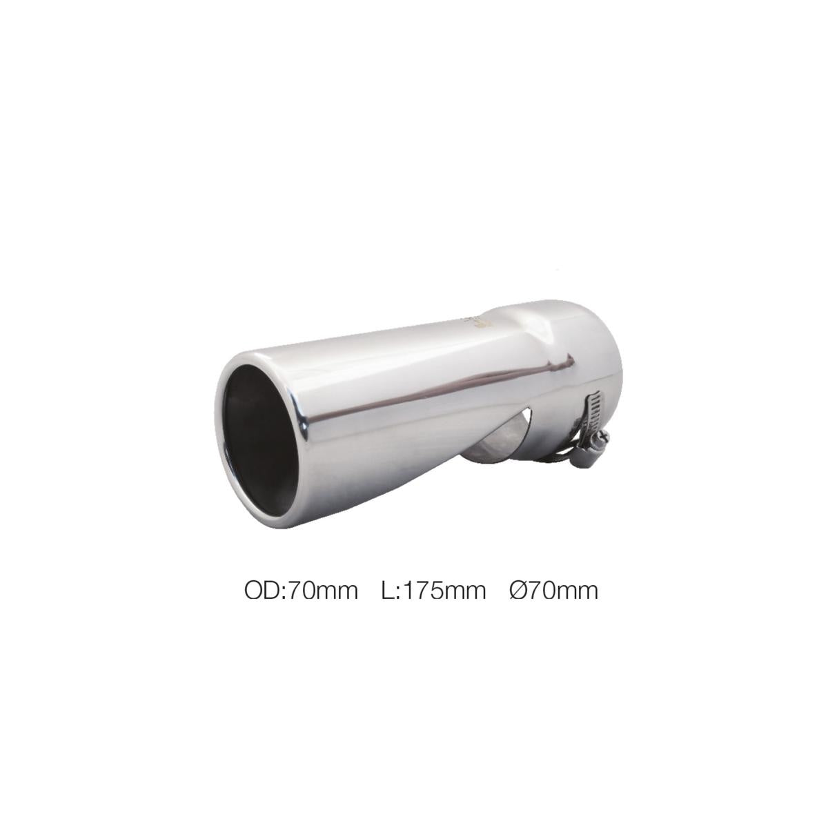 Terminale rotondo id 70mm acciaio inox